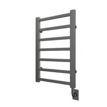 Brushed nickel heated online towel rail